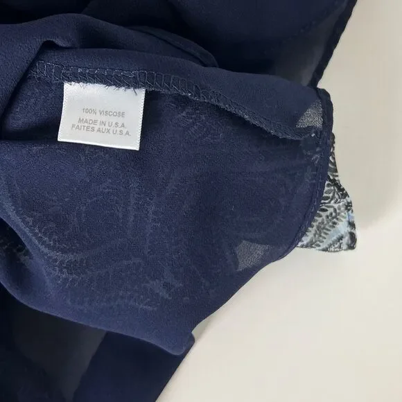 Misa Los Angeles Long Sleeve Arabesque Pattern Tiered Mini Dress - Picture 7 of 8